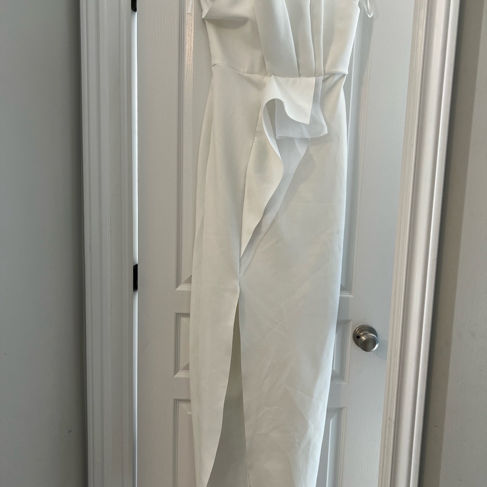 White Strapless Gown